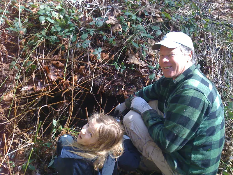 Clearing the blackberries